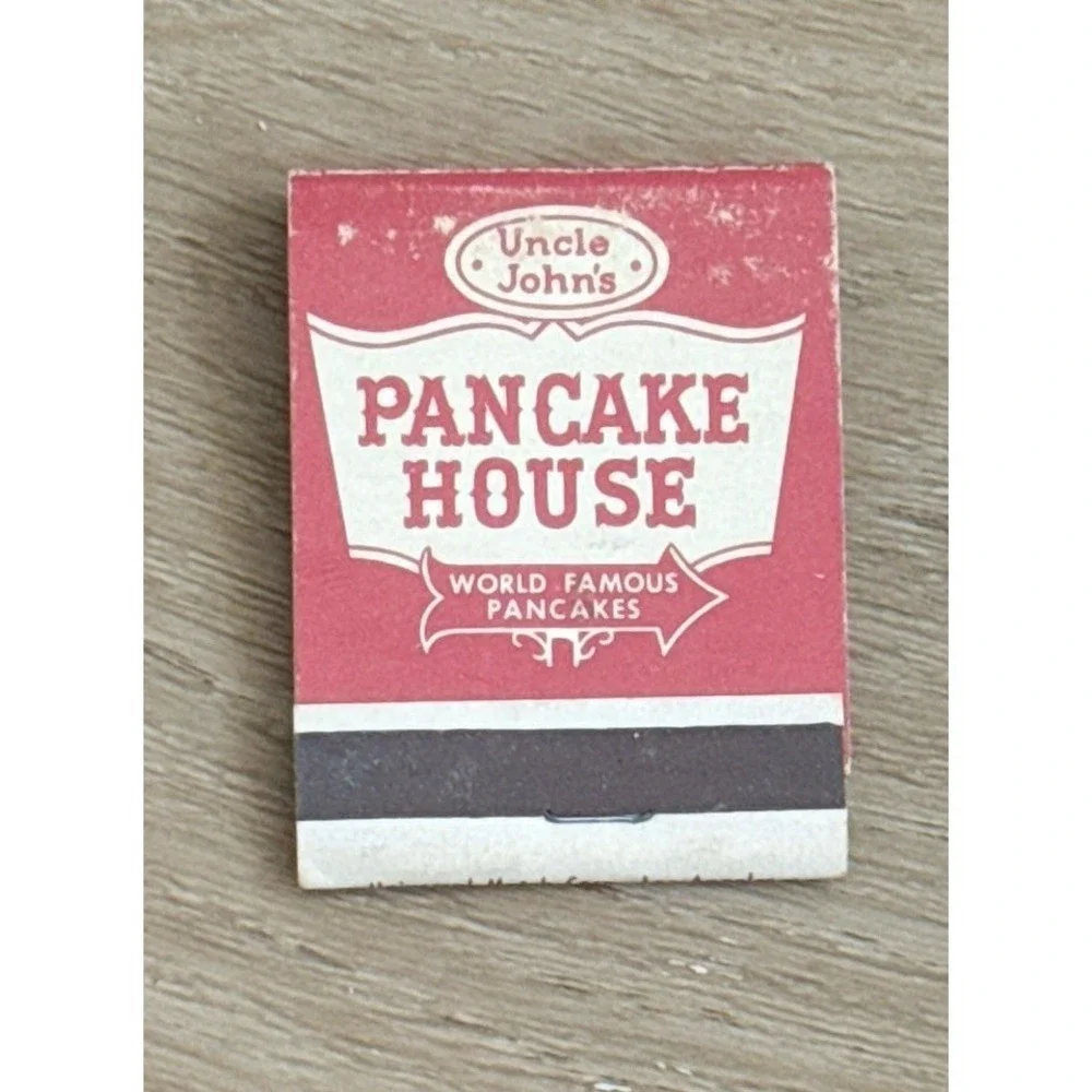 Vintage Matchbook Uncle John's Pancake House 